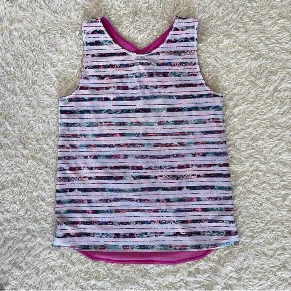 Ivivva Girls Pink Reversible Double Drill Mesh Singlet Tank Size 12 - Picture 4 of 6